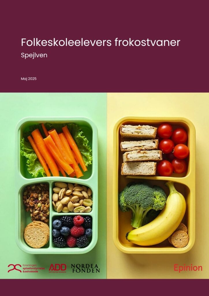 Forside på rapporten Folkeskoleelevers frokostvaner